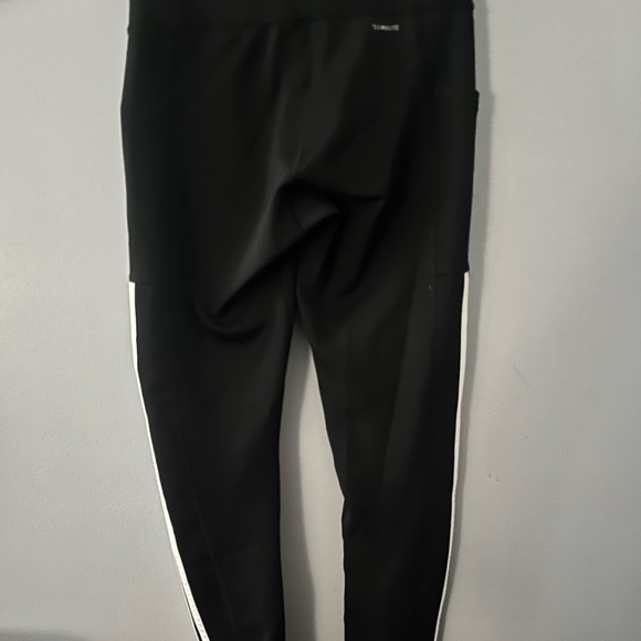 - Adidas black skinny sweatpants with white stripes size medium - Picture 4 of 5